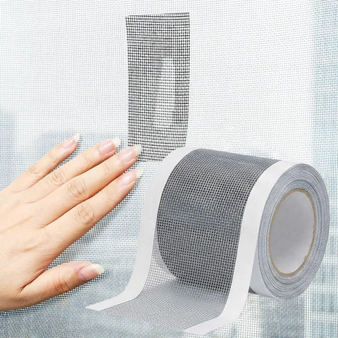 Heavy Duty Window Screen Repair Tape For Mosquito Screens Tents And Patio Nets Easy Peel And Stick Patch Kit with adhesive backing