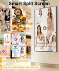 Smart Split Screen showcasing Smooth Operator Commercial Digital Signage Display With Killer 2000 Nits Brightness.