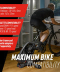 Person using Direto XR-T Direct Drive Bike Trainer With Accurate Power Readings, App Compatibility, And A Massive Flywheel indoors