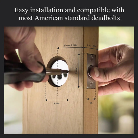 Installation of the smallest smart lock with built-in Matter and Thread, Bluetooth, compatible with Apple Home, Google Home, Alexa.
