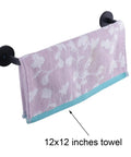 Magnetic Towel Bar for Fridge and Kitchen, Heavy Duty Towel Holder With 2 Super Strong Magnets, Black, holding a 12x12 inch towel