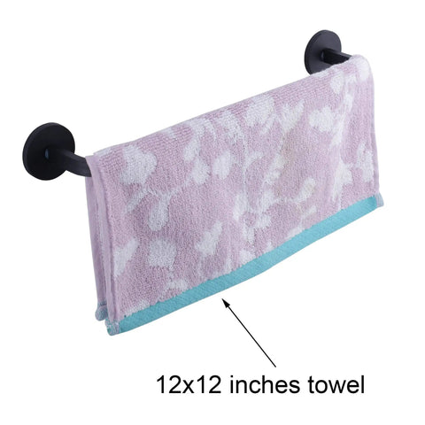 Magnetic Towel Bar for Fridge and Kitchen, Heavy Duty Towel Holder With 2 Super Strong Magnets, Black, holding a 12x12 inch towel