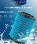 3-Layer High-Efficiency Fine Dust Replacement Filter For Wet Dry Vacuums 5-20 Gallon, with water scrubbing feature