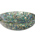 Next Level Bathroom Glow Up Featuring Dope 18 Inch Round Marble Countertop Sink With Hella Smooth Non Porous High Gloss Finish Perfect For Kitchen Or Bar Vanity Projects, iridescent bowl with unique patterns.