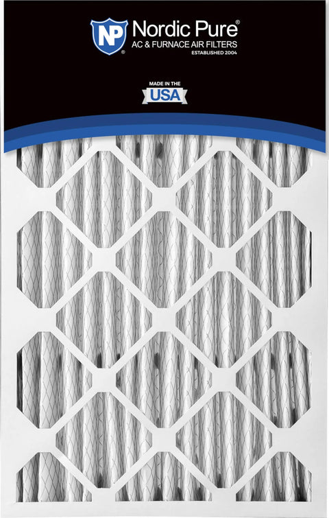 Front view of 16x25x5 MERV 12 Air Filter Replacement For Honeywell Lennox Systems 2 Pack, showing Nordic Pure branding and filter design.