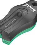 Close-up of a 9500 Magnetiser inspired Magnetizer SB 48 mm Magnetic Screwdriver Bit Tool, black and green, slip-free fastening