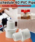 10Pcs White PVC Pipe Fittings 1/2 NPT Male Thread Adapters Socket X NPT Male For Sch40 PVC Pipe Couplers installation