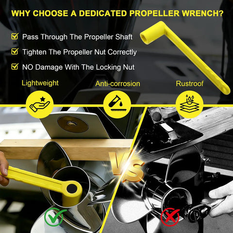 27mm Prop Wrench For 1 1 Sixteenth Inch Nuts Long Handle Propeller Socket For Mercury Mercruiser Alpha Outboards