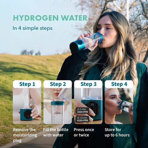 Hydrogen Water Bottle Generator With SPE PEM Technology Delivers 6300 PPB In 3 Cycles For Quick Antioxidant Hydration
