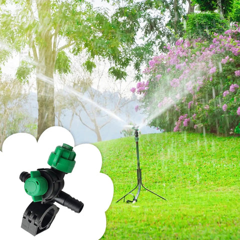 Wide Angle Garden Sprinkler Nozzle With Triple Rotating Fan Head Easy Adjustable Watering Spray For Lawn And Garden
