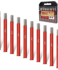 10 Piece Dry Diamond Drill Bit Set With Storage Case One Quarter Inch Shank Vacuum Brazed Bits For Ceramic Tile Porcelain Granite Marble Masonry And Hard Plastic Durable Pro Level Drill Bits For Quick Clean Holes visible.