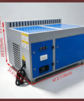 Industrial 220V Dust Collector for Welding Fume Extraction With High Efficiency Multi Stage Filtration Grinding Dust Control Heavy Duty Workshop Cleaner. Compact unit measuring 47.2 x 31.5 x 29.5 inches.