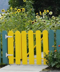 316 Stainless Steel T Strap Barn Door Hinges Heavy Duty 6 Inch Outdoor Gate Set Of 4 on yellow garden gate with sunflowers.