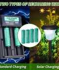 AA 3.2V LiFePO4 650mAh Solar Battery Pack For Backyard Solar Lights 6 Pack Rechargeable LiFePO4 Cells