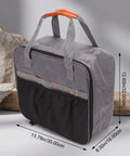 Built Tough Camping Gas Tank Bag With 320D Cationic Fabric, Thick Padding For Shock Protection, size dimensions shown