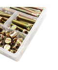 M8 Furniture Hardware Set With Hex Key Drive Socket Cap Screws And Barrel Nuts, 60 Bolts And 60 Nuts in organizer box