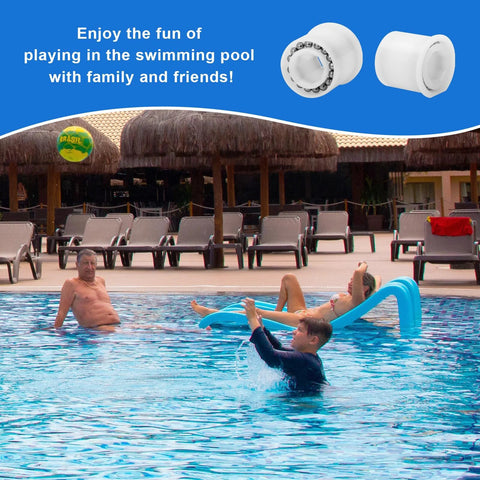 Two white plastic pool cleaner wheel bearings, 2-pack, compatible with Hayward AquaNaut/Poolvergnuegen Phoenix cleaners