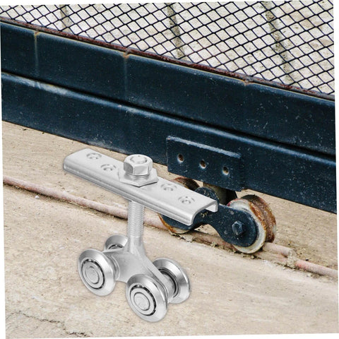 Heavy Duty Industrial Door Track Rollers With Steel Wheels And Bearings For Sliding Doors Cabinets And Closets Durable Door Pulley And Track Guide For Wood Door Tracks High Load Capacity Smooth Quiet Glide