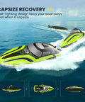14-Inch High Speed RC Boat For Pools And Lakes Delivers Over 20 MPH Action, Auto Self Righting in water demonstration