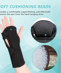 Two Pack Night Wrist Sleep Support Brace with cushioned beads showing soft cushioning and detailed closeups for arthritis pain relief