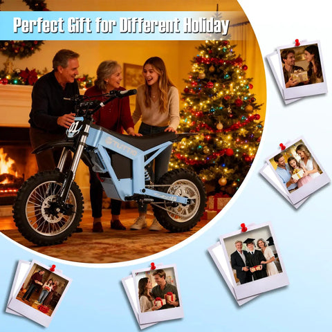 Kick Up Serious Dust With This Sick Dual Electric Dirt Bike Set Packing 48V 21Ah Battery And A Mean 3000W Peak Motor Built For Crushing Gravel Trails Every Single Weekend with family around Christmas tree.