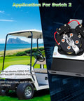 Certified Solid Replacement Golf Cart Forward Reverse Switch Assembly For Ezgo Txt Electric Vans 1994 Up mounted on cart chassis outdoors.