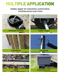 Multiple applications of the Four Pack M8 X 40 X 100 Square U Bolts Kit In 304 Stainless Steel shown on various installations.