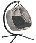 Hanging Pumpkin Patio Chair With Dreamcatcher Cushion For Outdoor And Indoor Use Weather Resistant Heavy Duty Frame Includes Durable Cover