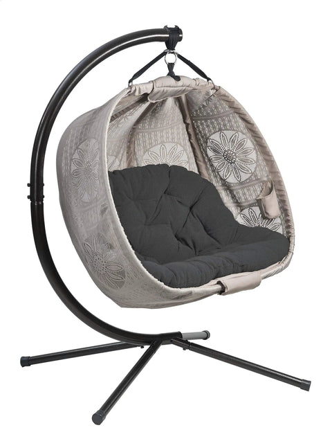 Hanging Pumpkin Patio Chair With Dreamcatcher Cushion For Outdoor And Indoor Use Weather Resistant Heavy Duty Frame Includes Durable Cover