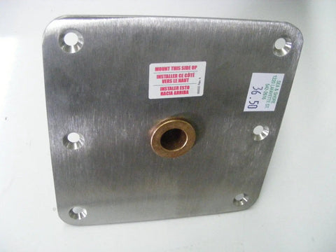 Lock N Pin Stainless Steel Base Plate With Bronze Bushing For Swivl Eze 6773 T 7 By 7 Inches Threaded Bushing Marine Hardware front view
