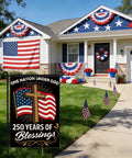 Patriotic USA Garden Flag 12x18 Inch Double Sided Waterproof Banner Celebrating 250 Years Of One Nation Under God 1776 To 2026