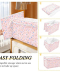 Game Changing Foldable Storage Bin With Ergonomic Handles And Lock Down Lid For Bedroom Organization Heavy Duty Collapsible Organizer Box shown folded and in use.