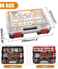 270 Piece Heavy Duty Hitch Pin Clip Assortment Kit For Tractors Trailers Trucks And Attachments in portable case