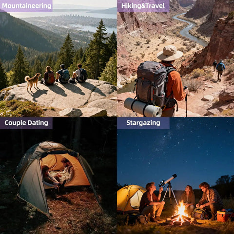 Three Season Waterproof Lightweight Sleeping Bag For Adults And Kids For Camping Hiking And Outdoor Travel, stargazing scene