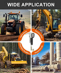Portable Pneumatic Grease Gun Kit with 400 bar high pressure in agriculture, construction, logging, oil industry use.