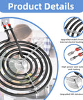 8 Inch Electric Range Burner Coil Replacement For GE Hotpoint Stove And Oven, 2600W 240V Surface Heating Element product details