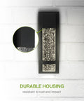 Bubble Glass LED Outdoor Wall Light Sconce 13 Inch, 12W 500LM, 120V, Dimmable, shown with durable black housing.