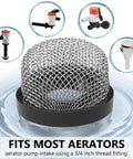 4 Pack Stainless Steel Pro-Grade Mesh Strainers 3/4 Inch 14 Female Screw On Filter for Livewell Pumps Aerators and HVAC Drains