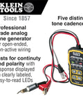 Pro Grade Wire Tracer Tone Generator Kit For Ethernet, Telephone, Speaker, Coax, Video And Data Cables With Probe And Continuity Tester, 5 Tone Cadences, Easy Trace