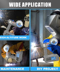 100Amp Handheld MIG Welder Gasless Flux MIG Welding Machine Portable 100V in use for welding projects in diverse settings