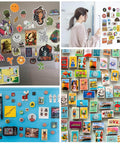 Adhesive Magnetic Sheets 12 By 16 Inches, 20 Mil Thick, showcasing colorful images and magnets for die storage and craft projects.