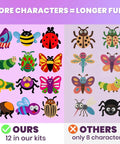 12 Jumbo Bug Felt Sewing Projects For Beginners Kids Craft Kit For Ages 6 8 with various colorful felt bugs