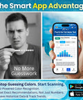 Person using 10-In-1 Pool And Spa Water Test Kit With App For Hot Tubs And Saltwater Pools, detects free and total chlorine