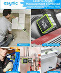 Image of a Heavy Duty Digital Angle Finder With Waterproof Magnetic Inclinometer And Type C Fast Charge For Built Tough Construction Projects And Hvac Fixes On The Fly Featuring Crisp Lcd Screen during tile layout.