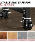 Easy Peasy Height Adjustment Solid As A Rock Heavy Duty Swivel Casters Set Of Four Adjustable Workbench Stem Wheels With Ratchet Handle, suitable for all floor types.