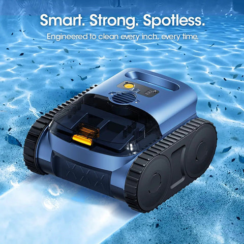 Go-To Robotic Pool Vacuum With Smarter Navigation And Track Drive, Dual 180W Brushless Motors, Edge-To-Edge Cleaning