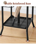 Stable reinforced base of Freestanding Coat Rack With Umbrella Holder And 12 Metal Hooks Three Tier Tree Coat Stand.