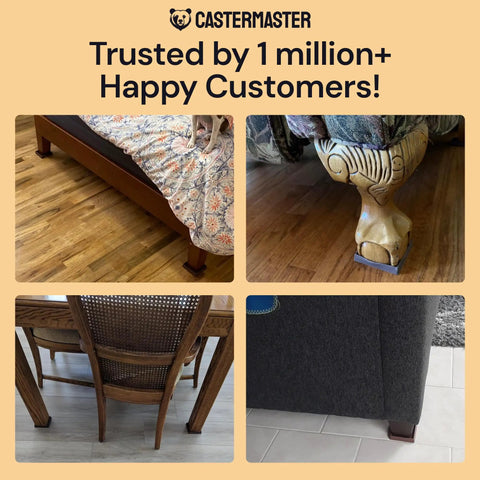 Non Slip Rubber Furniture Pads 3 Inch By 3 Inch Set Of 4 Brown Floor Protectors on various furniture pieces