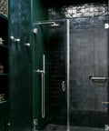 Modern shower with black tiles featuring Heavy Duty Solid Brass Wall Supply Elbow With O Ring Flange And Hand Shower Holder One Half NPT Female Inlet Round Chrome Wall Union Hand Shower Bracket G Half Inch Outlet No Fuss Easy Install Durable Water Supply Upgrade.