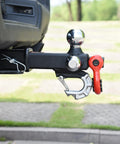 Tri Ball Trailer Hitch Mount With Swivel Tow Shackle And Hook For 2 Inch Receiver Chrome Trailer Balls on vehicle